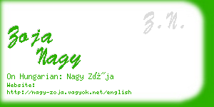 zoja nagy business card